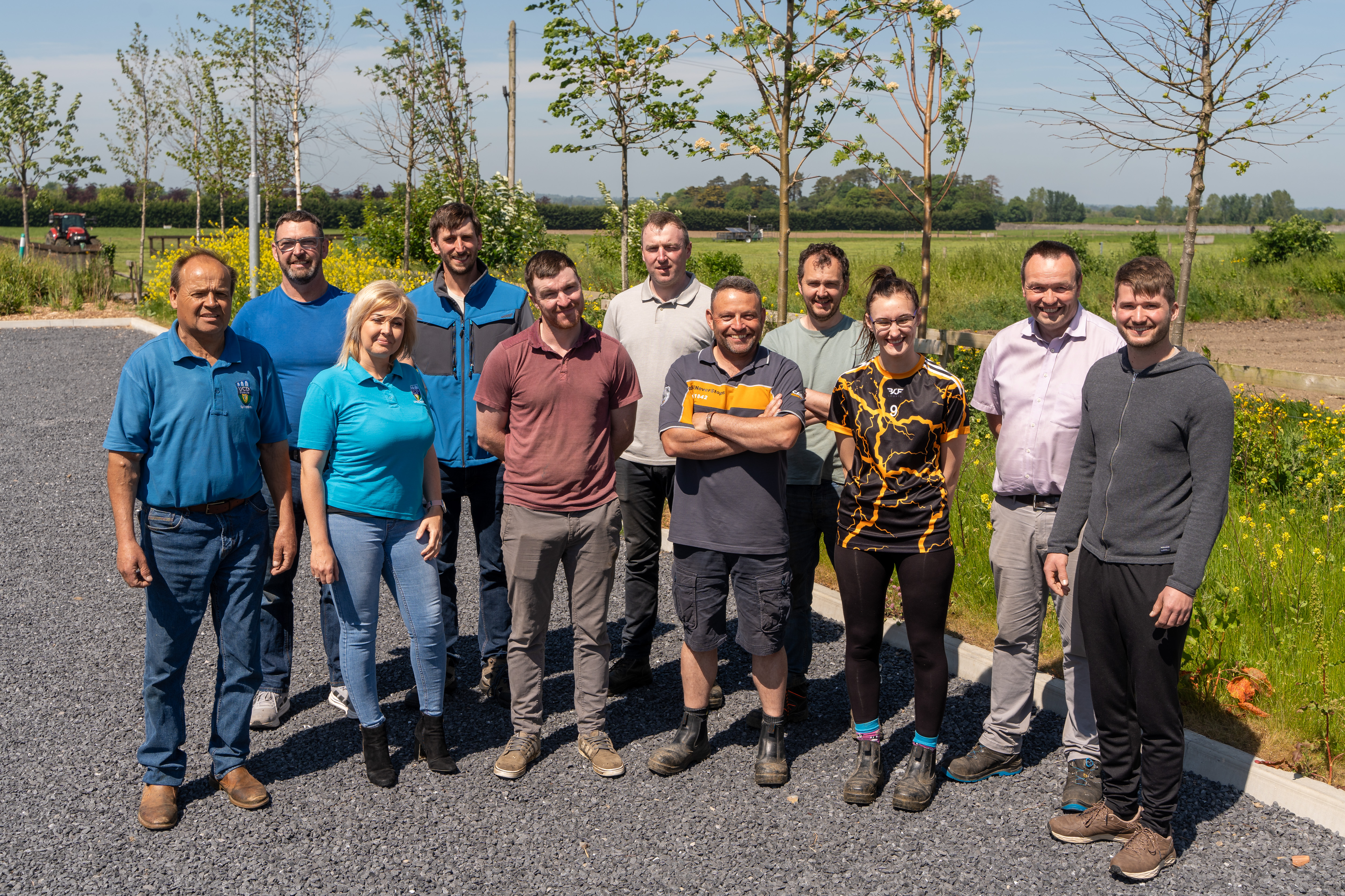 Lyons Farm has a permanent staff of 15 who are responsible for the day-to-day operation of the farm. \n\nAcademics from the Schools of Agriculture and Food Science and the School of Veterinary Medicine deliver teaching and undertake research on the farm in addition to their teaching at the main UCD Campus in Belfield. 